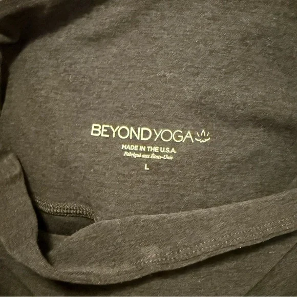 Beyond Yoga Dark Grey Spacedye Out Of Pocket High Waisted Midi Leggings Size L - Picture 8 of 9